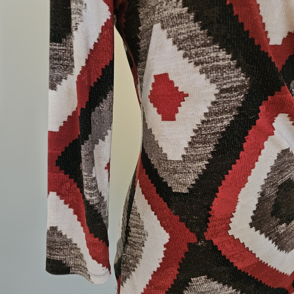 Lauren Ralph Lauren Geometric Pattern Women's Size Small Long Sleeve Top - Picture 5 of 12